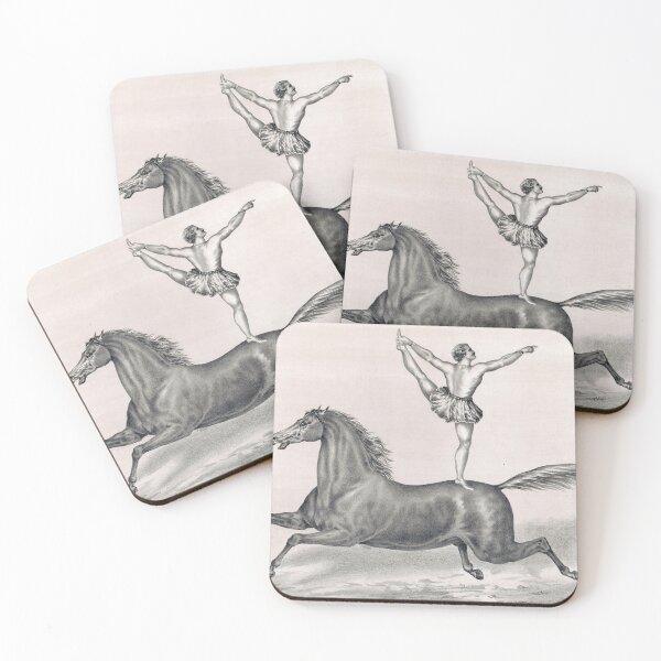 Item preview, STK501906A-Vintage print of a circus performer riding on a bareback horse. designed and sold by StocktrekImages.
