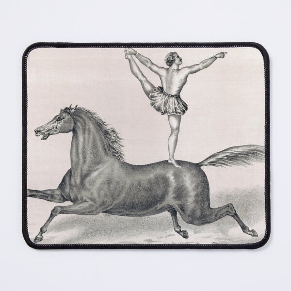 Item preview, STK501906A-Vintage print of a circus performer riding on a bareback horse. designed and sold by StocktrekImages.