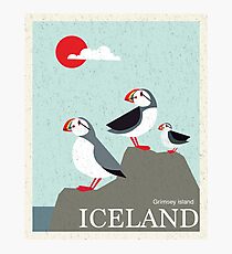 Island Vintage Reise Poster Fotodruck