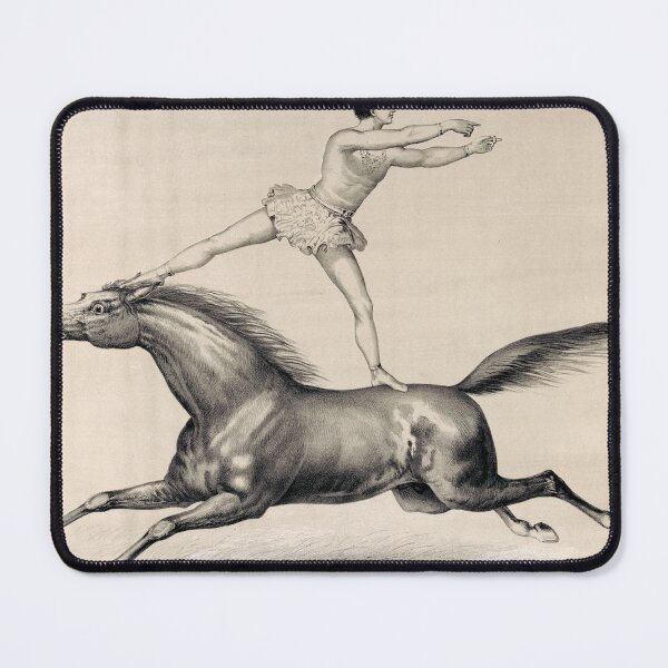 Item preview, STK501907A-Vintage print of a circus performer riding on a bareback horse. designed and sold by StocktrekImages.