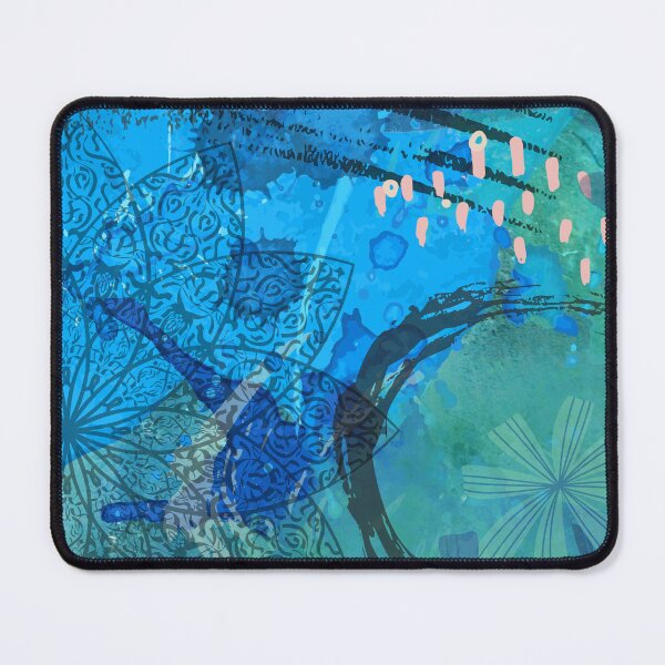 Item preview, Ocean Blue Vibrant Tropical Mixed Media Artwork designed and sold by CreativeCanvas8.