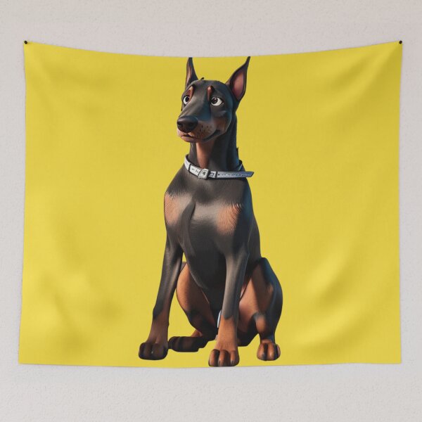 Item preview, Animated Doberman in 3D style designed and sold by ChickNickStudio.