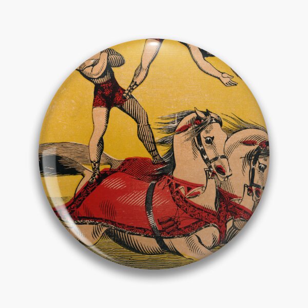 Item preview, STK501909A-Vintage print of bareback riders perfoming stunts on horses. designed and sold by StocktrekImages.