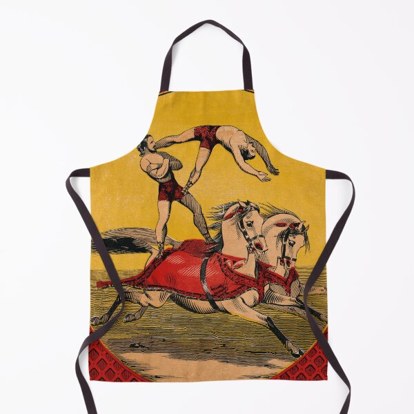 Item preview, STK501909A-Vintage print of bareback riders perfoming stunts on horses. designed and sold by StocktrekImages.