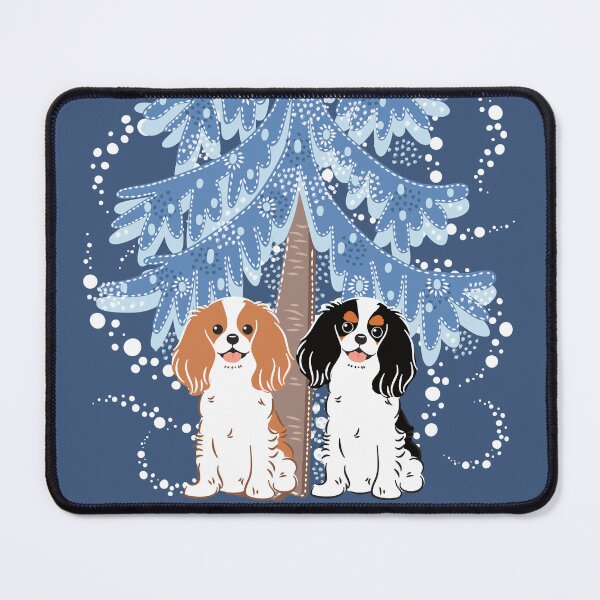 Item preview, Blenheim and Tri-Color Cavalier King Charles Spaniels designed and sold by Lulupainting.