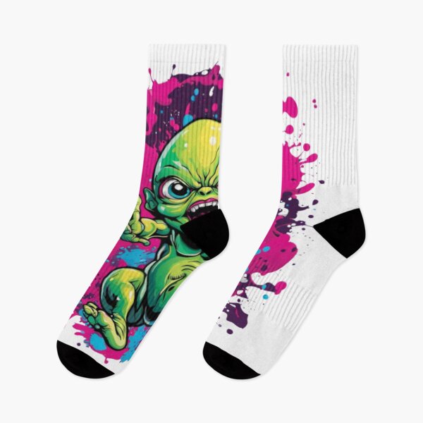 Item preview, Colorful Angry Alien Baby Art designed and sold by Dioscuri Digital.