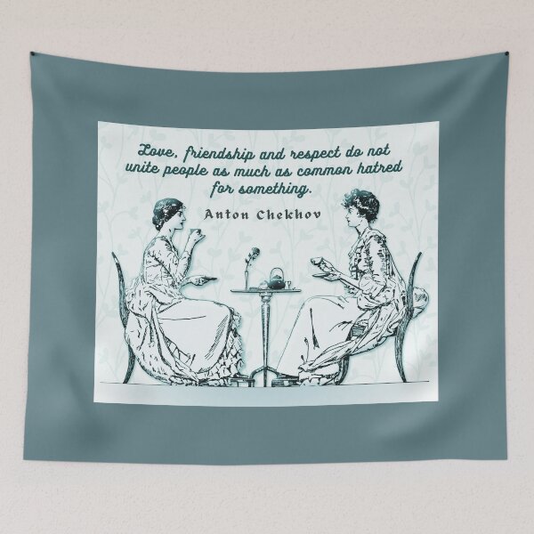 Item preview, Anton Chekhov Funny Quote about common hatred: “Love, friendship and respect do not unite people...” designed and sold by artbleed.