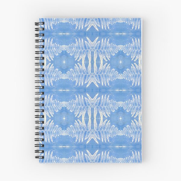 Item preview, Conjoined Fern Leaf Monoprint Pattern Blue designed and sold by vallisrowe.