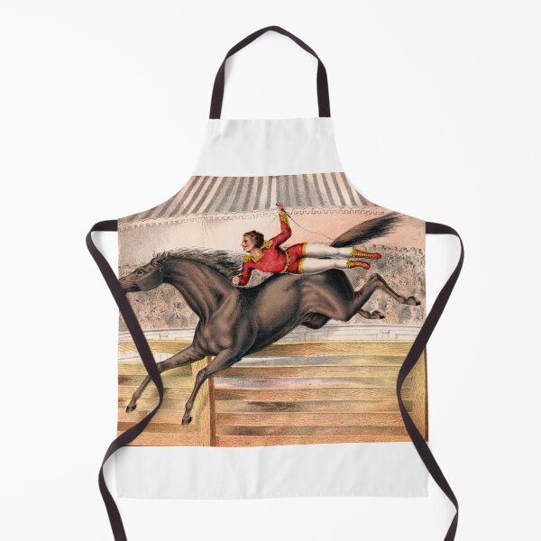Item preview, STK501910A-Vintage print of a circus performer riding a vaulting horse bareback. designed and sold by StocktrekImages.