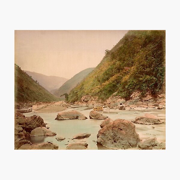 View of rapids, Kyoto Photographic Print