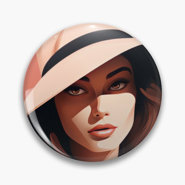Item preview, Warm Toned Minimalist Hat Lady Print designed and sold by feiyanggu.