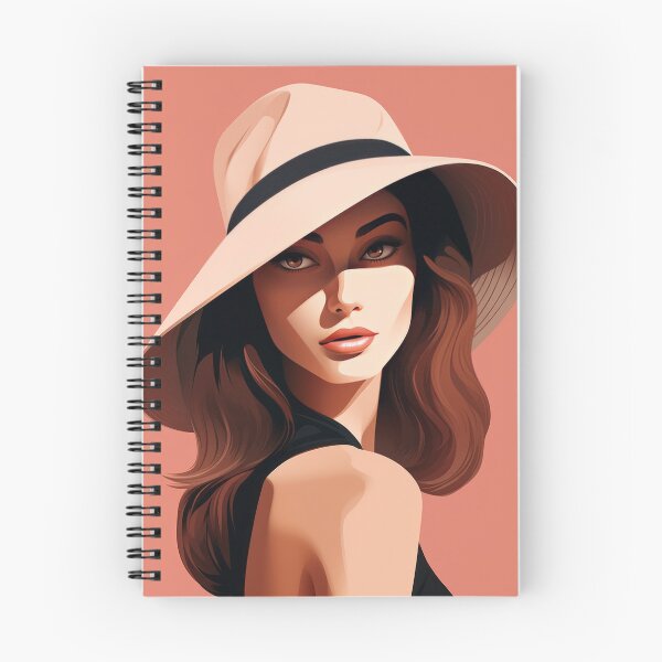 Item preview, Warm Toned Minimalist Hat Lady Print designed and sold by feiyanggu.