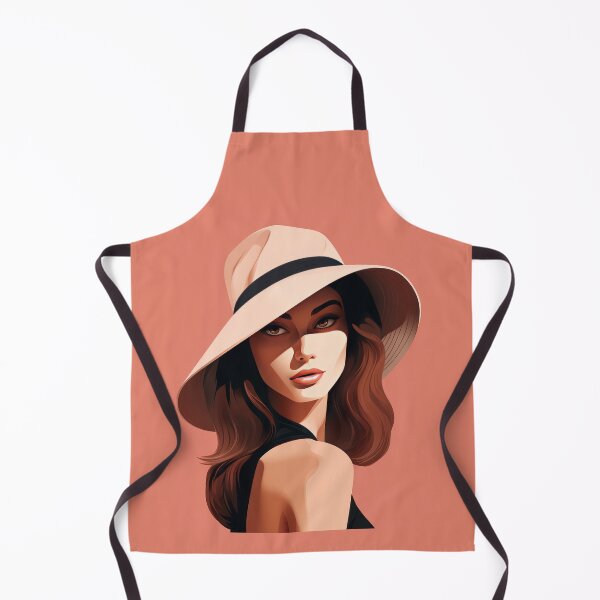 Item preview, Warm Toned Minimalist Hat Lady Print designed and sold by feiyanggu.
