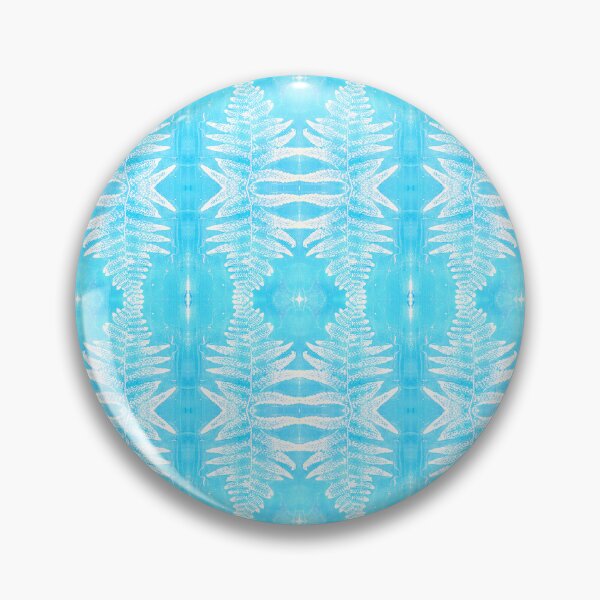 Item preview, Conjoined Fern Leaf Monoprint Pattern Turquoise designed and sold by vallisrowe.