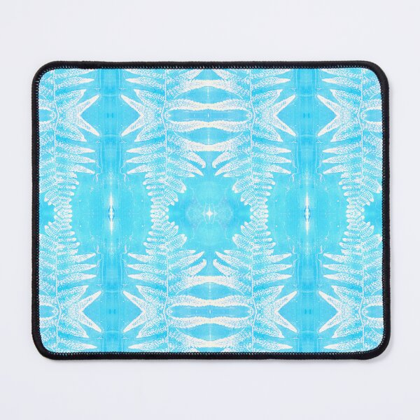 Item preview, Conjoined Fern Leaf Monoprint Pattern Turquoise designed and sold by vallisrowe.