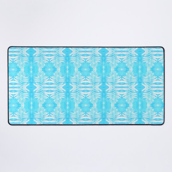 Item preview, Conjoined Fern Leaf Monoprint Pattern Turquoise designed and sold by vallisrowe.