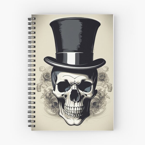 Item preview, A skull with a top hat on designed and sold by Joseph Hail.