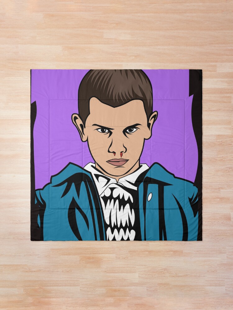 Thumbnail 1 of 6, Comforter, stranger things eleven designed and sold by illustrational0.