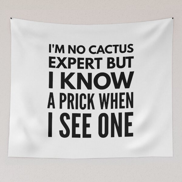 Item preview, I'm No Cactus Expert But I Know A Prick When I See One - Funny Sayings designed and sold by texteestore.