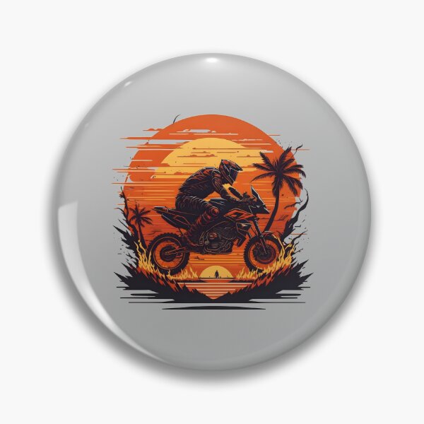Item preview, Motorcycle racing in desert at sunset designed and sold by davidbomel-Art.