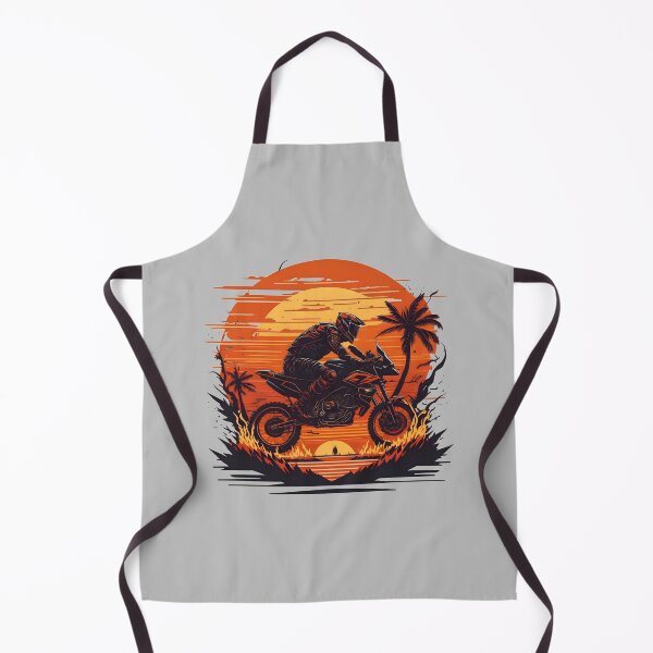Item preview, Motorcycle racing in desert at sunset designed and sold by davidbomel-Art.