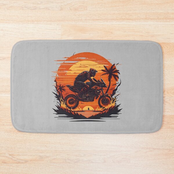 Item preview, Motorcycle racing in desert at sunset designed and sold by davidbomel-Art.