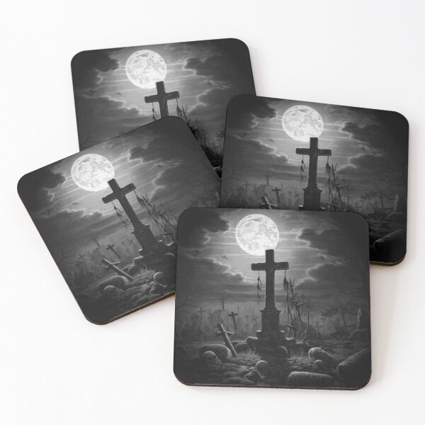 Item preview, Dark graveyard, metal t-shirt designed and sold by SvarunPogani.