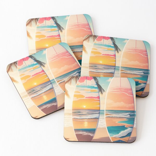 Item preview, Beachside Adventure: Surfboards and Sunset Splendor designed and sold by Ceemko's Vintage Corner.