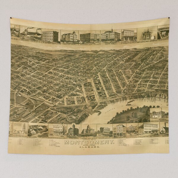 Item preview, Montgomery, Alabama (1887) designed and sold by allhistory.