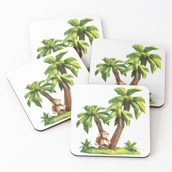 Item preview, Monkey climbing coconut tree designed and sold by sundayJune.