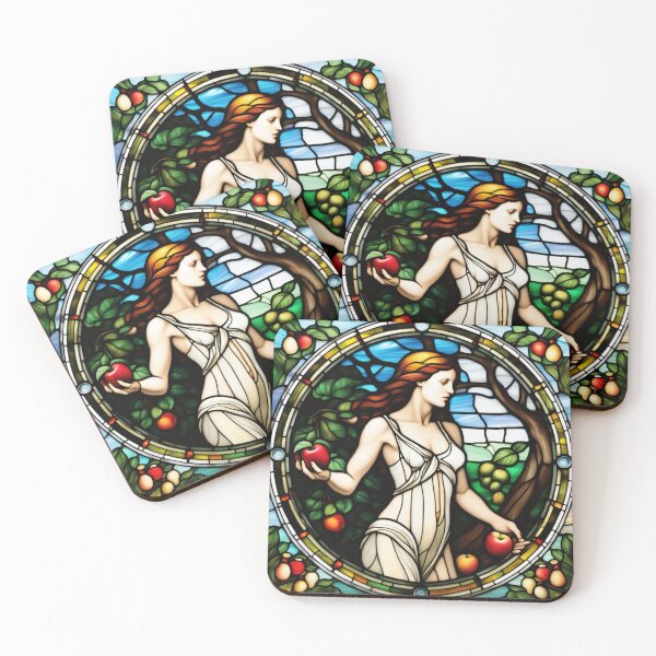 Item preview, Eva con una manzana en vidrieras designed and sold by Joseph Hail.