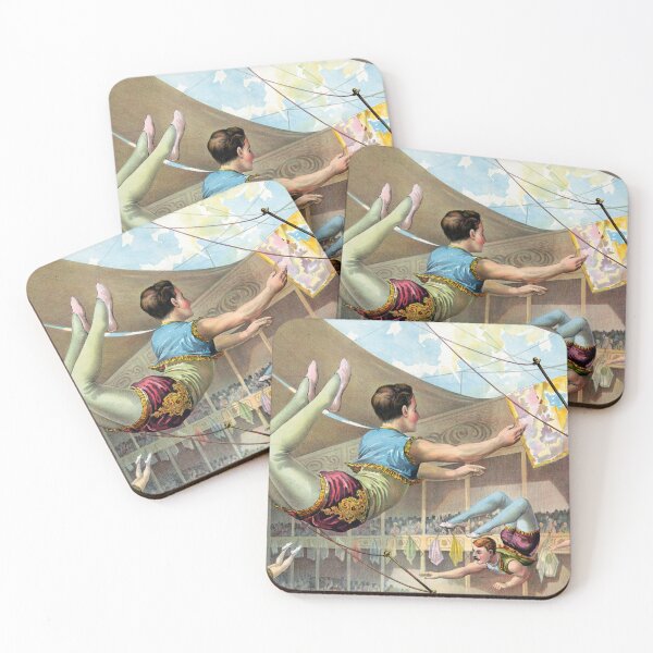 Item preview, STK501916A-Vintage graphic print of acrobats performing at a circus. designed and sold by StocktrekImages.
