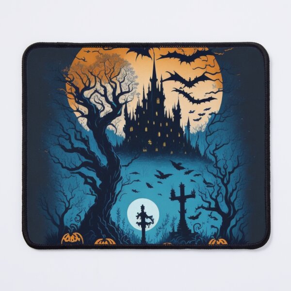 Item preview, Whispers of the Night: Spooky Halloween Cemetery Delights designed and sold by irosh madushan.