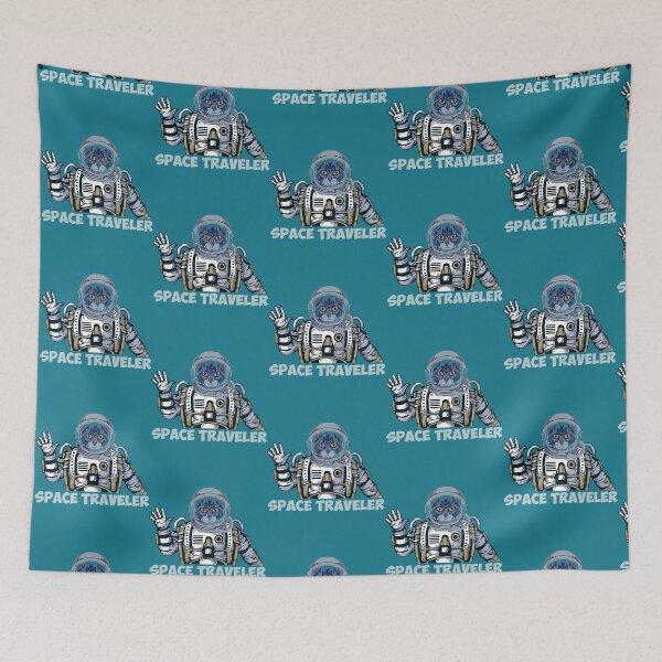 Item preview, Cat space traveler designed and sold by LissetteBagwell.