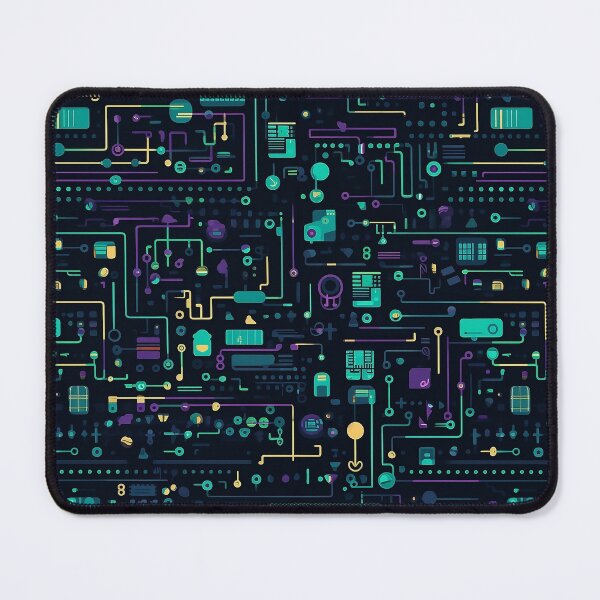 Item preview, Purple and Green Circuit Board tile designed and sold by Vainura.