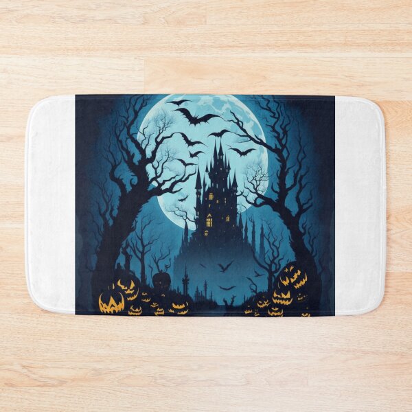 Item preview, Haunted Castle in Spooky Cemetery: Halloween Night designed and sold by irosh madushan.