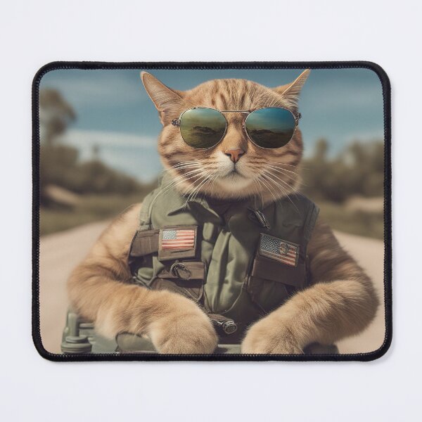 Item preview, Army cat soldier riding a tank designed and sold by RK - Shop.