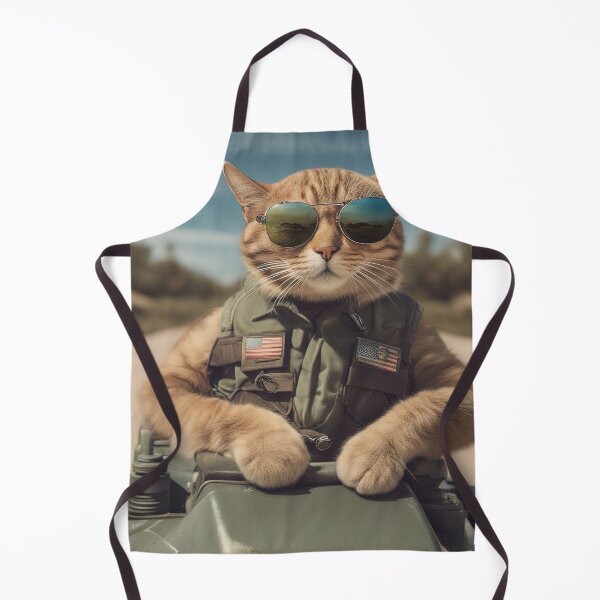 Item preview, Army cat soldier riding a tank designed and sold by RK - Shop.