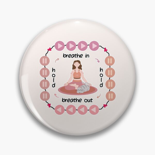 Item preview, Breathing Square | Cute Girl with Cat Meditating designed and sold by Kimochi-Shop.