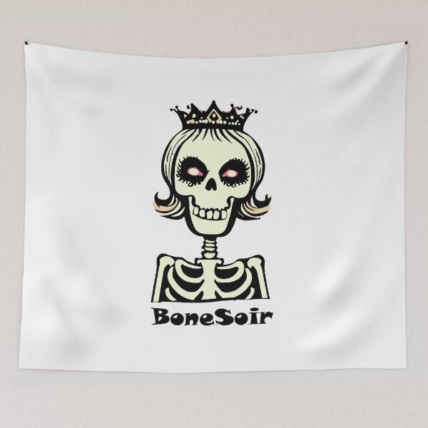 Item preview, BoneSoir Halloween Pun Joke Skeleton designed and sold by SamJanner.