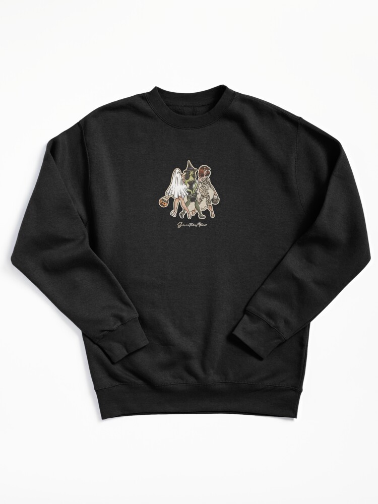 Pinup Halloween Trick or Treating Girls Old School Tattoo Art Pullover Sweatshirt