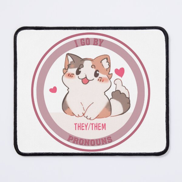 Item preview, They/Them Pronouns_LGBTQ Pride_They Them Pronoun_Cat Love designed and sold by LynnePham.