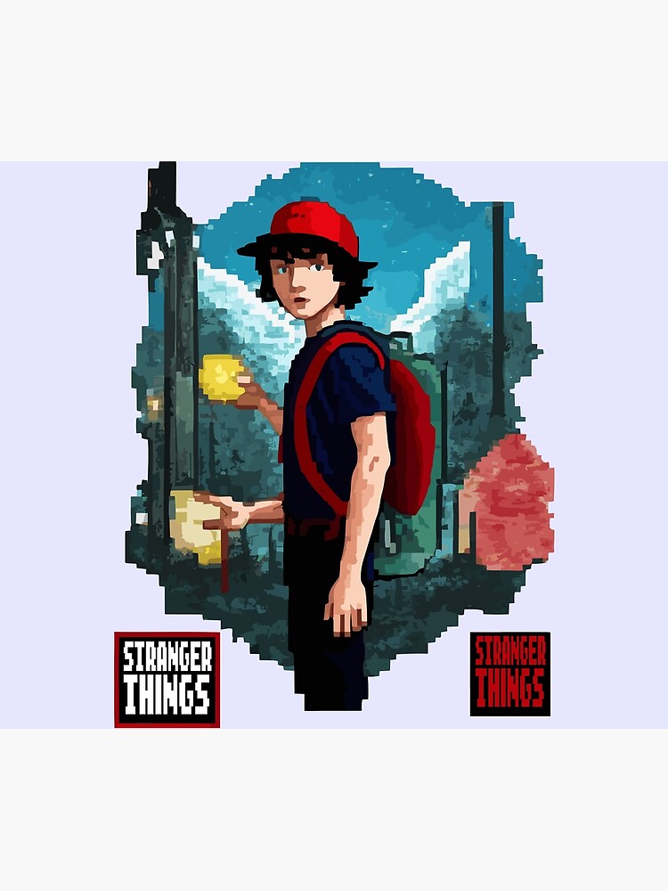 Thumbnail 6 of 6, Comforter, Stranger Things Pixel Art designed and sold by oldtshirt.