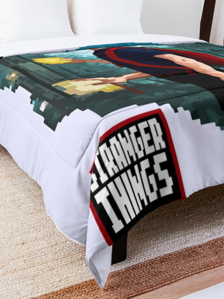 Comforter, Stranger Things Pixel Art designed and sold by oldtshirt