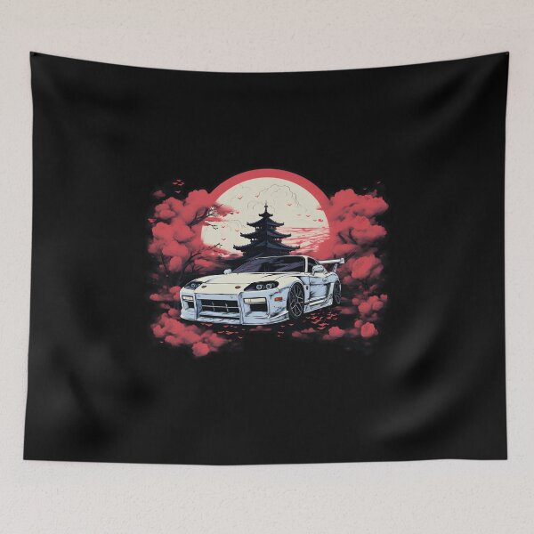 Item preview, JDM Japan White Car sun in the background designed and sold by Lajon97.