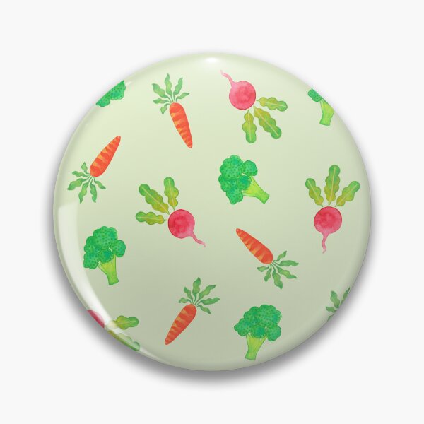 Item preview, Veggie garden pattern with broccoli, radishes and carrots designed and sold by NashTheArtist.