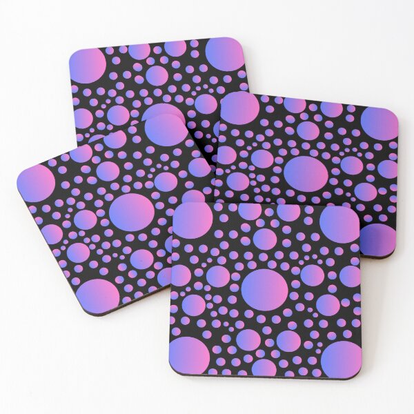 Item preview, Pink and purple gradient circles on a black background designed and sold by itsggdesigns.