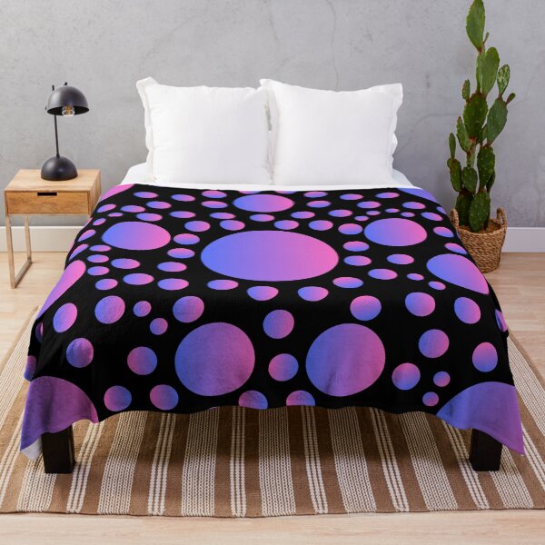 Item preview, Pink and purple gradient circles on a black background designed and sold by itsggdesigns.
