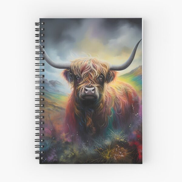 Item preview, Highland Cow: Synthwave Impressionism designed and sold by anass002.