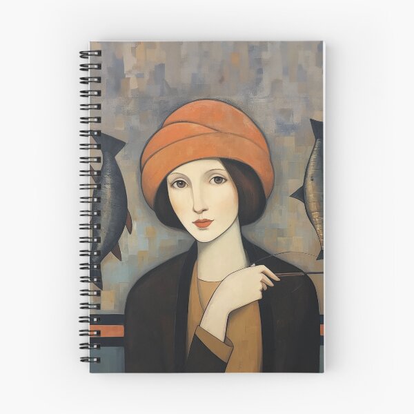 Item preview, Woman in Orange Hat w Strange Creatures designed and sold by YoPedro.